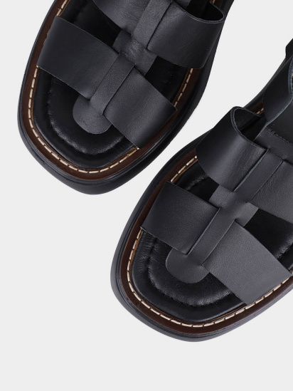 Жіночі сандалі Attizzare шкіряні чорні модель 253 25102 — фото 5 - INTERTOP