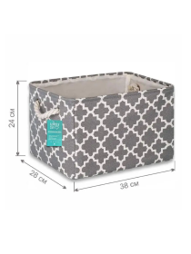 Корзини Органайзеры 3 шт: для зберігання іграшок, білизни, одягу, косметики, книжок, упорядкування домашньої шафи - Сірий Lovely Svi  модель 6901103202404 Фото