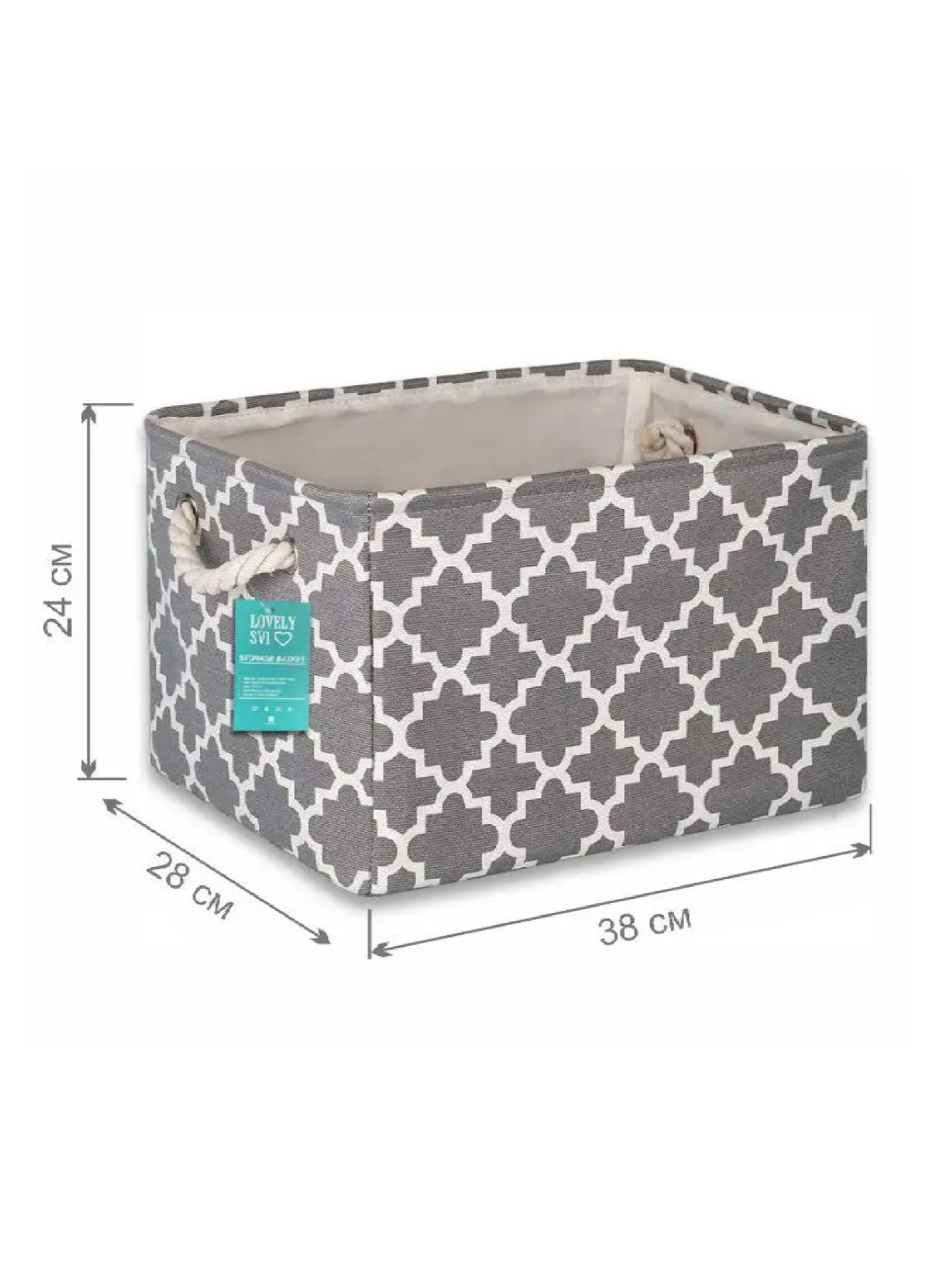 Корзини Органайзеры 3 шт: для зберігання іграшок, білизни, одягу, косметики, книжок, упорядкування домашньої шафи - Сірий Lovely Svi  модель 6901103202404 Фото