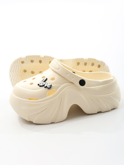 Кроксы женские Молочный LUMO (277782) модель 480066543101274 — фото 4 - INTERTOP