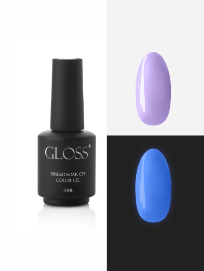 GLOSS COMPANY ­Люмінесцентний гель-лак Lavender Elf, лавандовий модель 4823271410950 - фото
