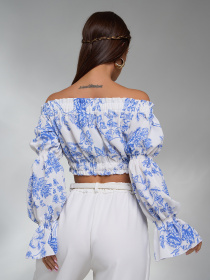 Топ ISSA Plus модель SA-614_белый_голубой Фото