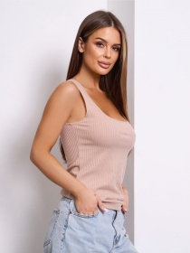 Майка ISSA Plus модель 11723_бежевый Фото