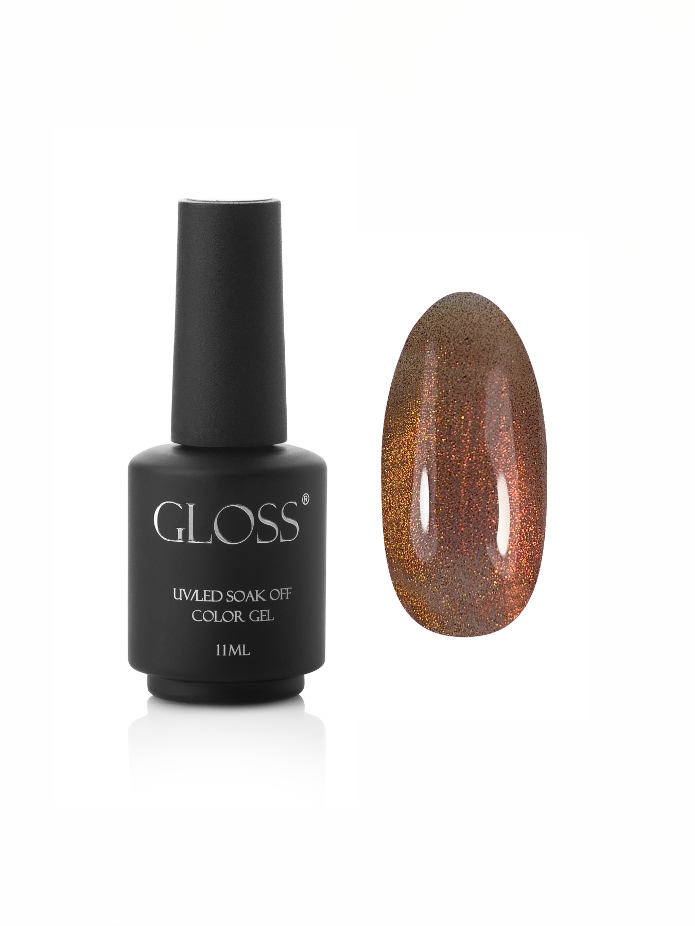 Гель-лак кошачий глаз Cat eye 14, розовое золото GLOSS COMPANY модель 4823271407301 Фото