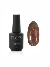 Гель-лак котяче око Cat eye 15, рожево-золотистий GLOSS COMPANY модель 4823271407318 Фото