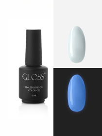 Люминесцентный гель-лак Bright Blue Elf, светло-голубой GLOSS COMPANY модель 4823271410929 Фото