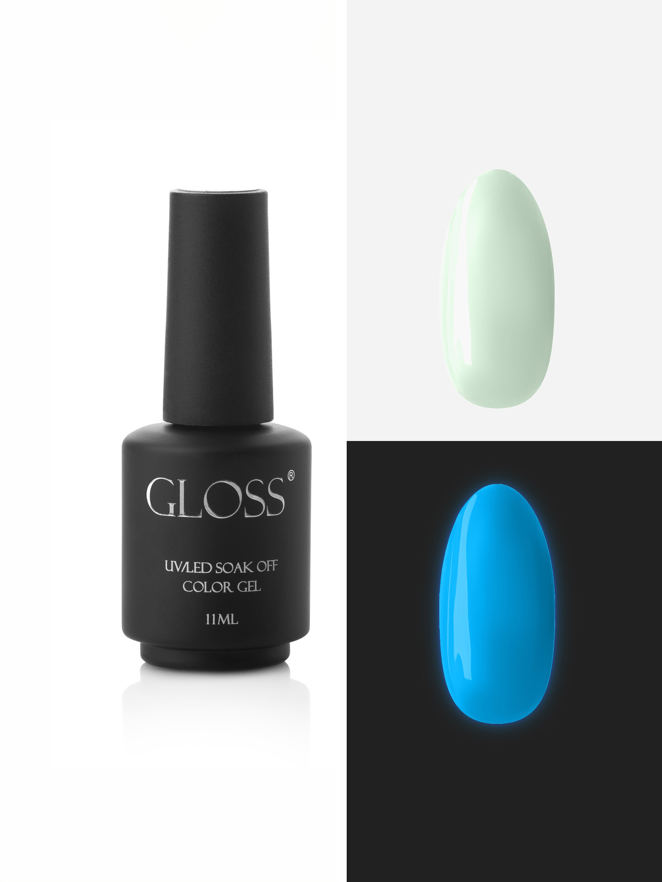 Люминесцентный гель-лак Mint Elf, нежно-мятный GLOSS COMPANY модель 4823271410806 Фото