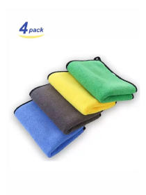 Набор полотенец салфеток 4 шт, размер: 30 x 60 см для домашней уборки, мойки авто - микрофибра Lovely Svi  модель 220920 Фото