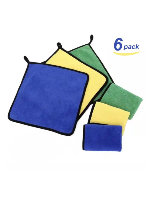 Набір рушників серветок 6 шт. для домашнього прибирання, миття авто - мікрофібра Lovely Svi  модель 320920 Фото