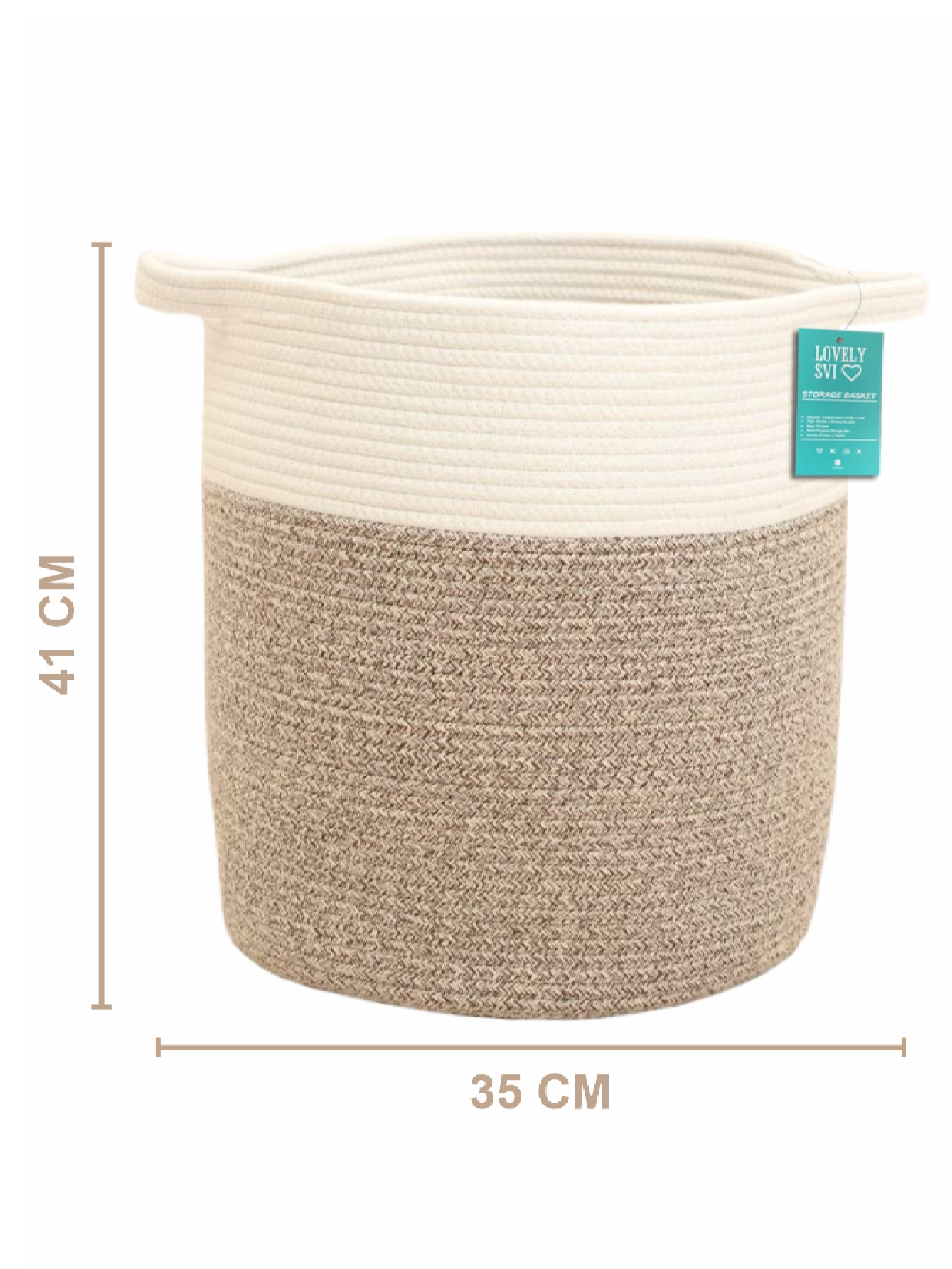 Корзина Органайзер для зберігання білизни та іграшок  Світло- коричневий Lovely Svi  модель 6901103202404 Фото