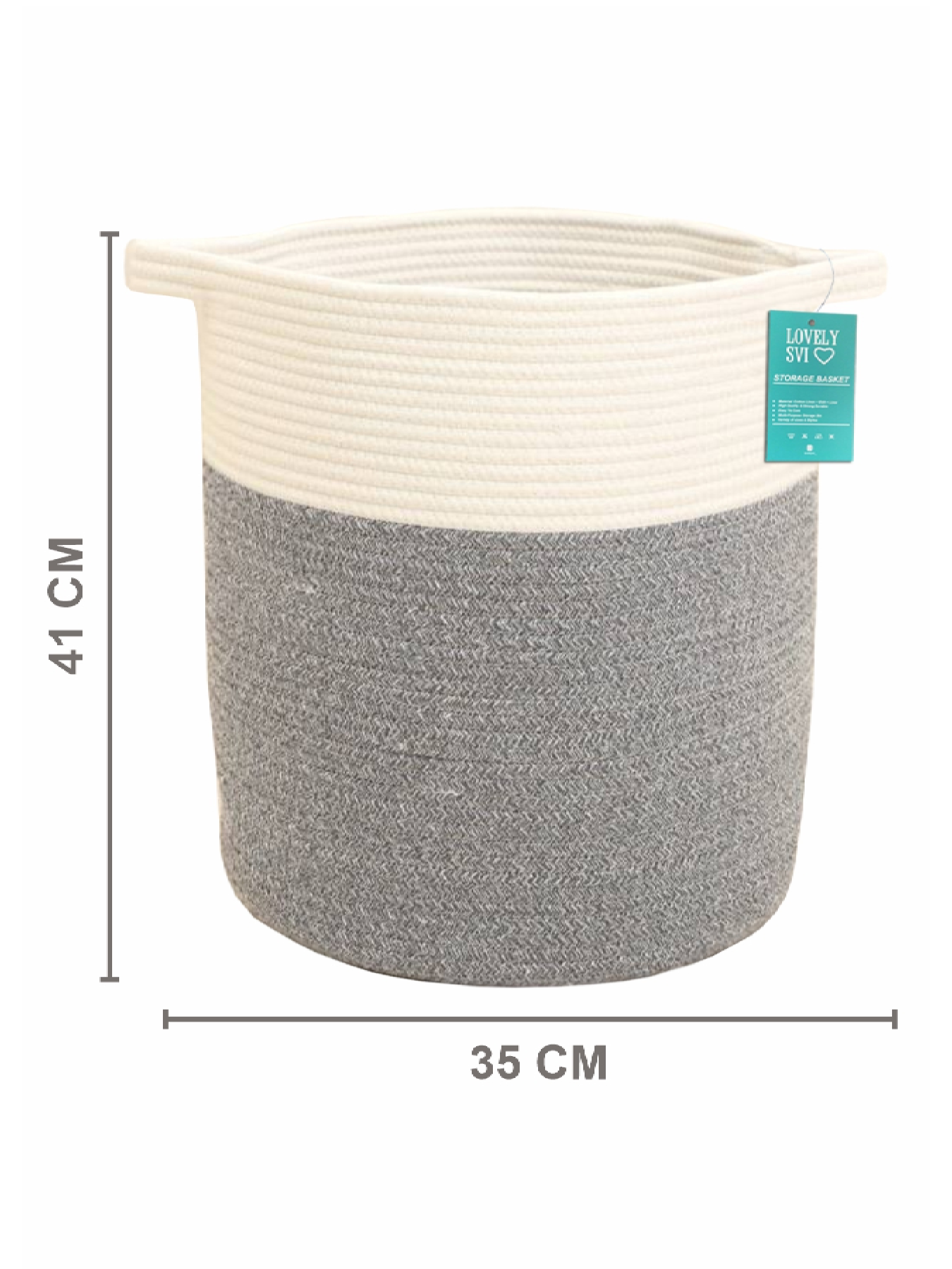 Корзина Органайзер для хранения белья или игрушек  Серый Lovely Svi  модель 6909032024012 Фото