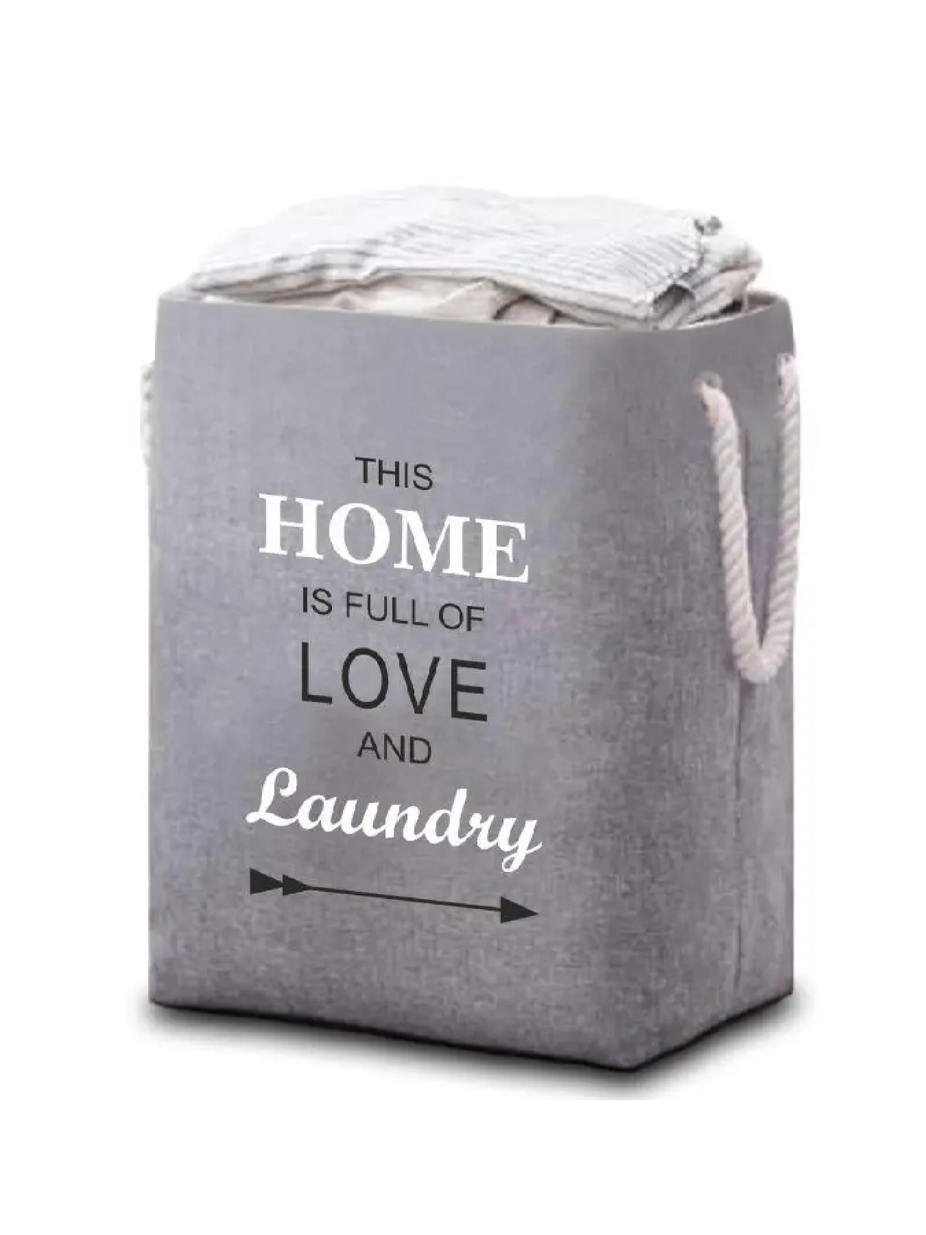 Корзина Органайзер для белья и игрушек на затяжках - Серый 75 л Lovely Svi  модель 6904084224212 Фото