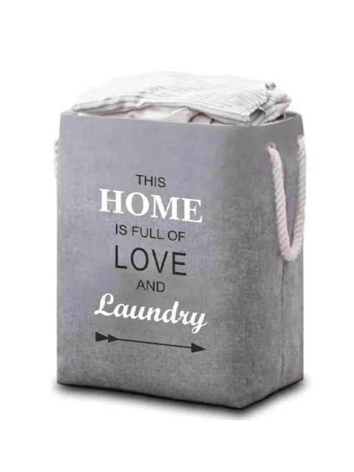 Корзина Органайзер для білизни, одягу, косметики, книжок, іграшок на затяжках - Сірий 75 л Lovely Svi  модель 6904084224212 Фото