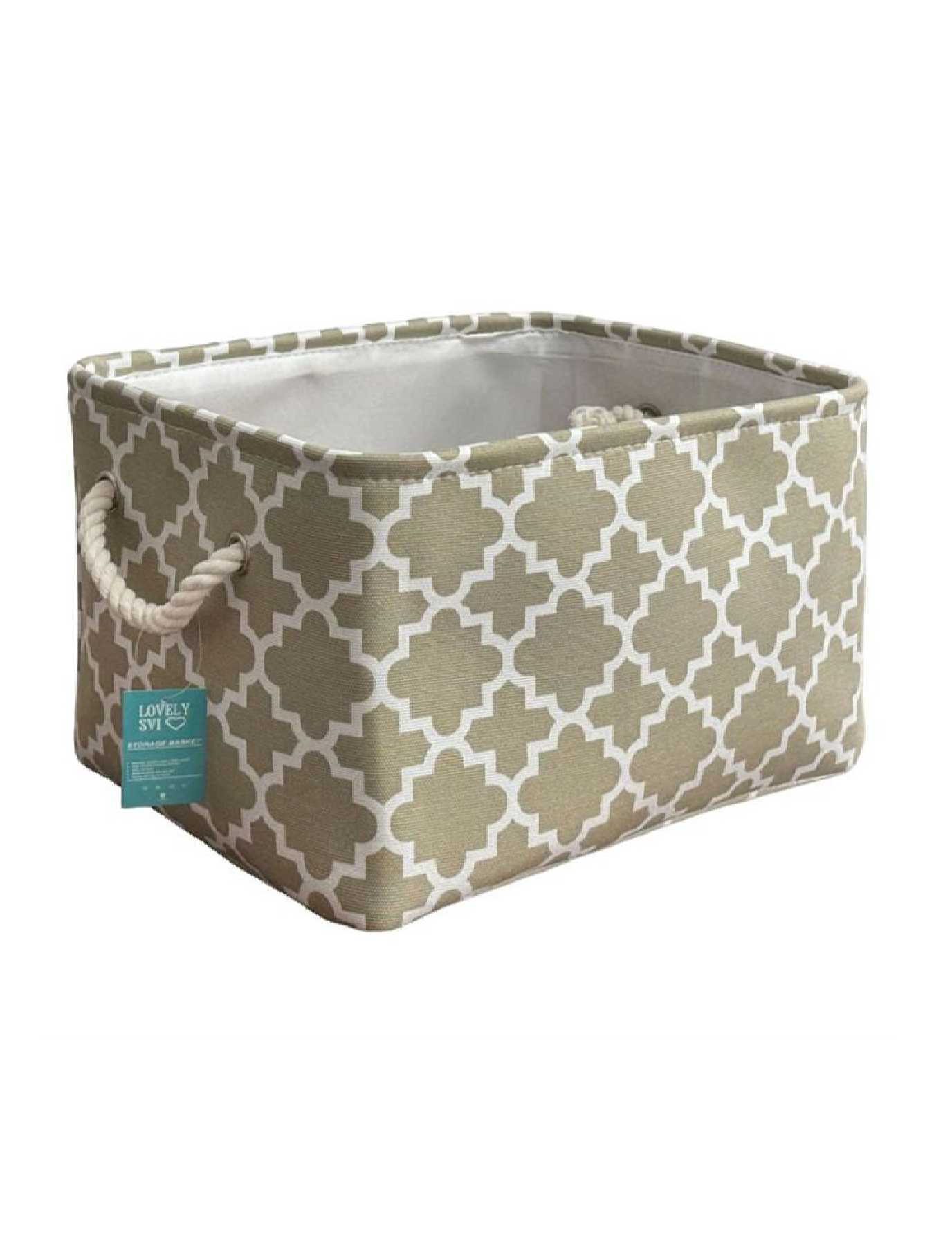Корзина Органайзер для хранения игрушек, белья, одежды, косметики, книг - Бежевый Lovely Svi  модель 6901012201246 Фото
