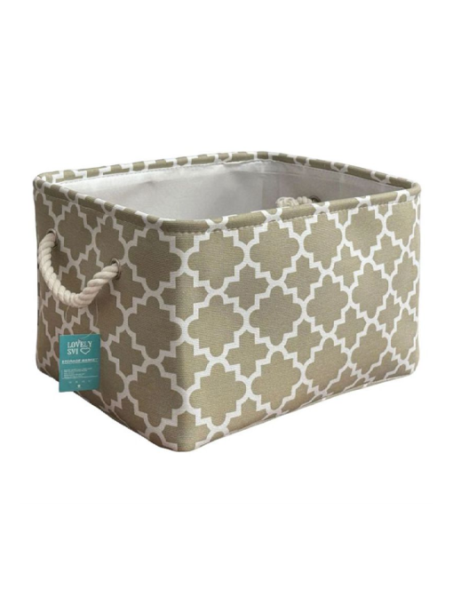 Корзина Органайзер для хранения игрушек, белья, одежды, косметики, книг - Бежевый Lovely Svi  модель 6901012201246 Фото