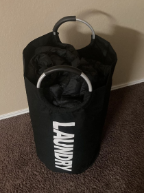 Корзина органайзер для белья, вещей, игрушек 82 л - портативный водонепроницаемый мешок – Черный Lovely Svi  модель 6908457963210 Фото