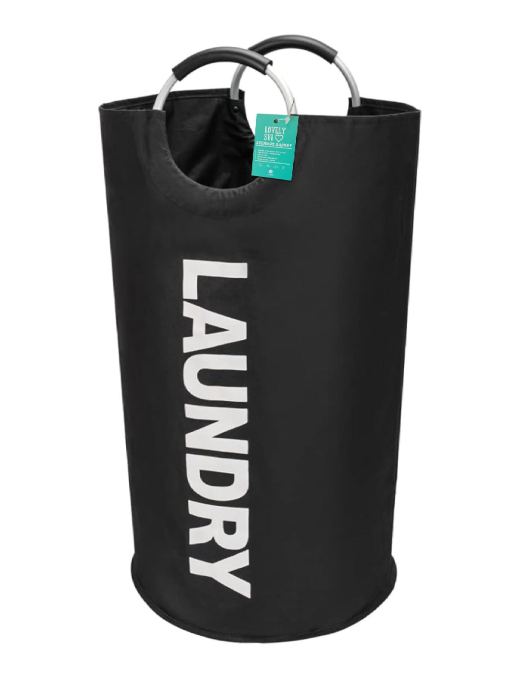 Корзина органайзер для белья, вещей, игрушек 82 л - портативный водонепроницаемый мешок – Черный Lovely Svi  модель 6908457963210 Фото