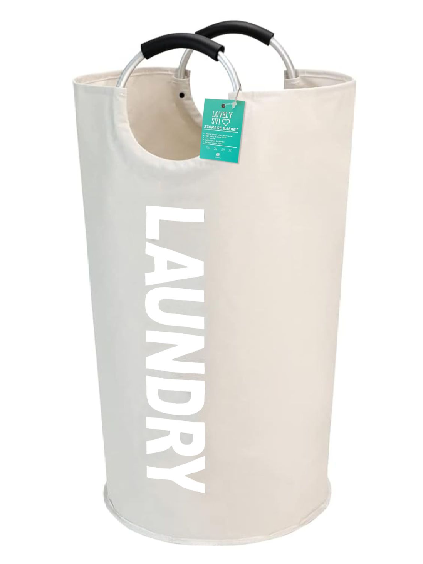 Корзина органайзер для белья, вещей, игрушек  (82 л)- портативный водонепроницаемый мешок – Бежевый Lovely Svi  модель 6905554786117 Фото