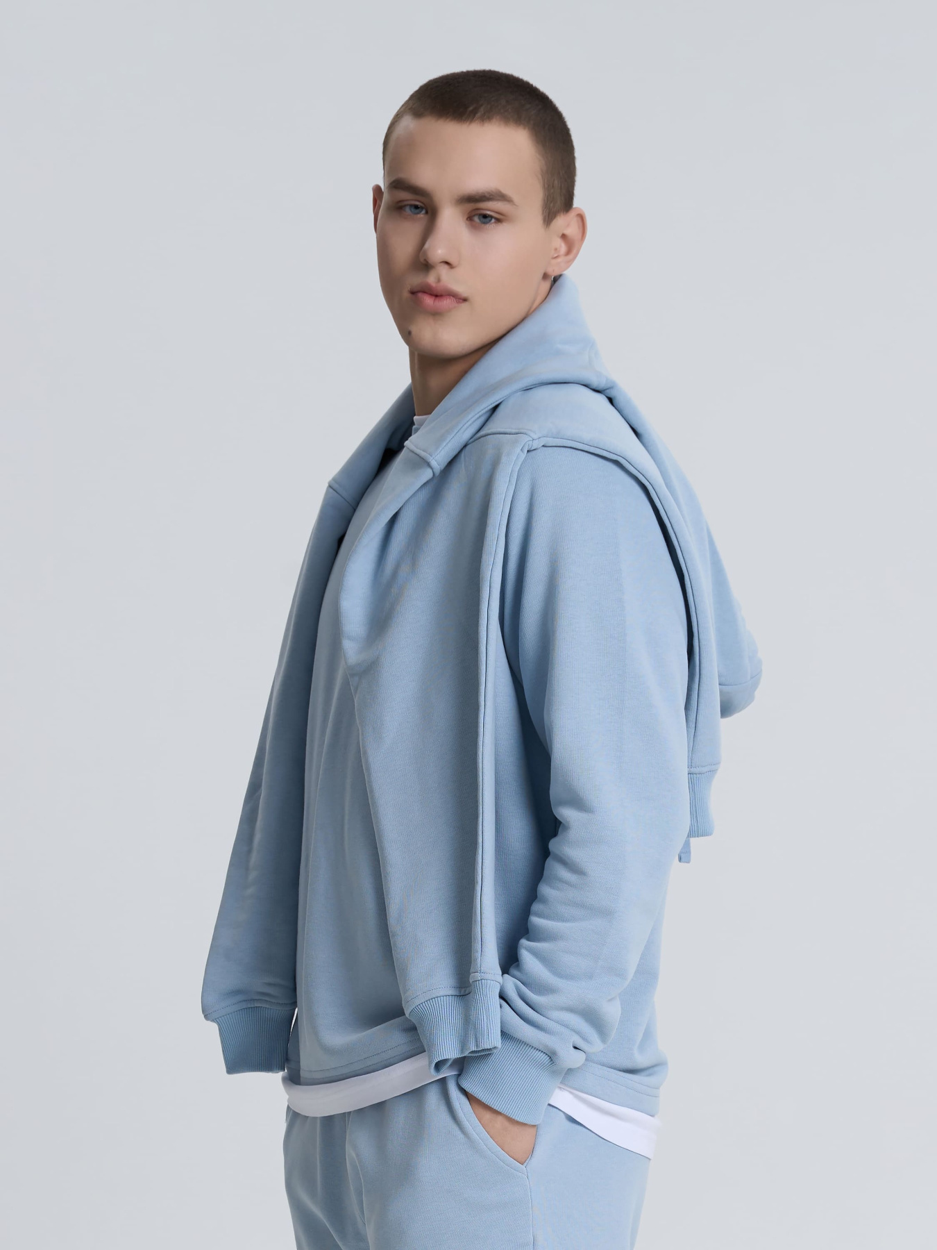 Худі Роза модель 231118_grey_blue Фото