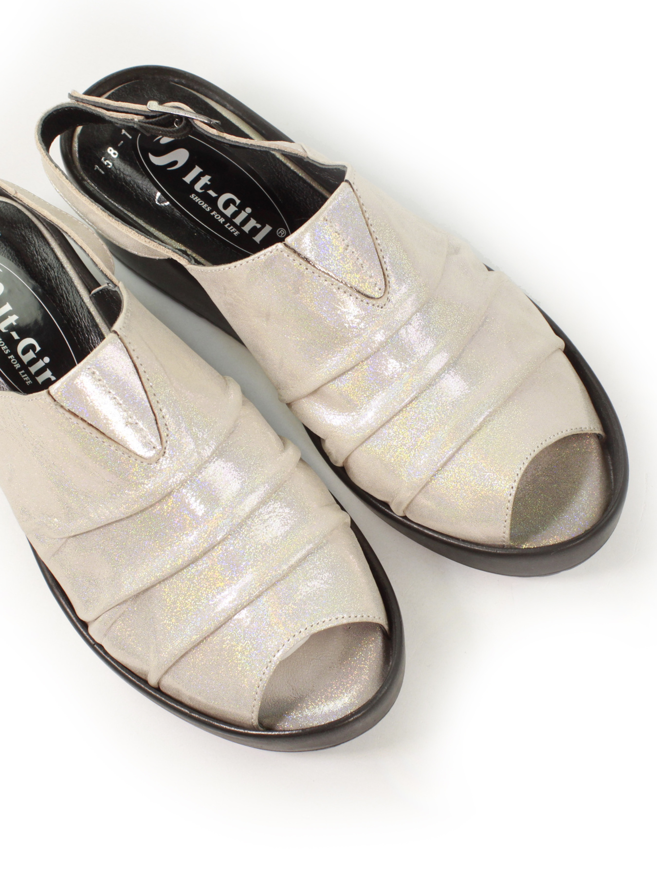 Босоножки It-girl модель 158-1054-pudra-glitter Фото