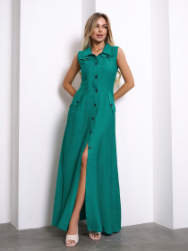 Платье макси ISSA Plus модель 14757_зеленый Фото