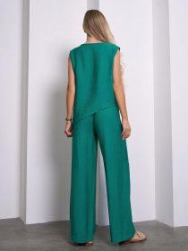 Повседневный костюм ISSA Plus модель 15113_зеленый Повседневный костюм ISSA Plus модель 15113_зеленый Фото