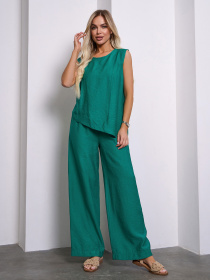 Повседневный костюм ISSA Plus модель 15113_зеленый Фото