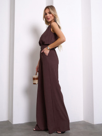 Комбинезон ISSA Plus модель 14064_темно-коричневый Фото