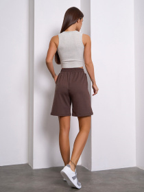 Повседневные шорты ISSA Plus модель 13820_темно-коричневый Фото