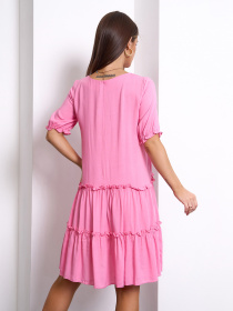 Платье мини ISSA Plus модель 13967_розовый Платье мини ISSA Plus модель 13967_розовый Фото