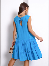 Платье мини ISSA Plus модель 14104_голубой Фото