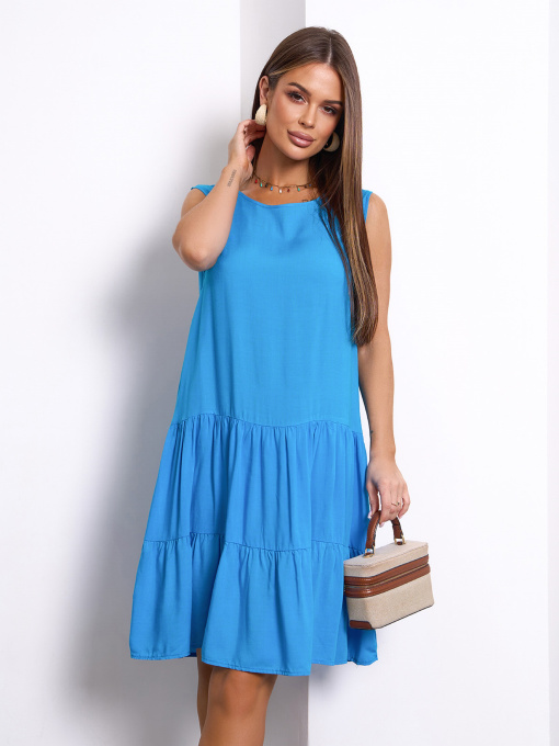 Платье мини ISSA Plus модель 14104_голубой Фото