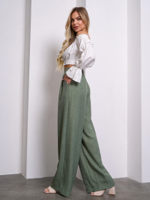 Брюки палаццо ISSA Plus модель 14455_оливковый Фото