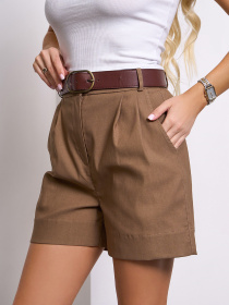Повседневные шорты ISSA Plus модель 14490_коричневый Фото