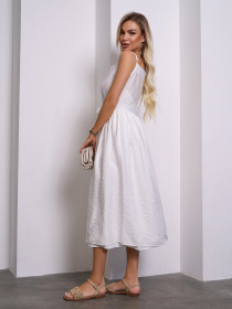 Сарафан ISSA Plus модель 15145_молочный Фото