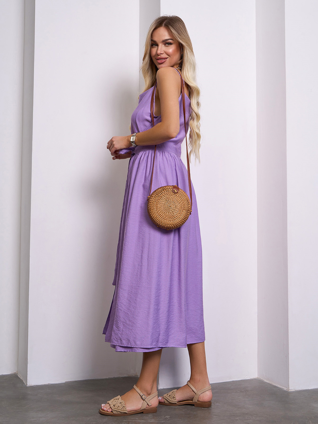 Сарафан ISSA Plus модель 15145_сиреневый Сарафан ISSA Plus модель 15145_сиреневый Фото