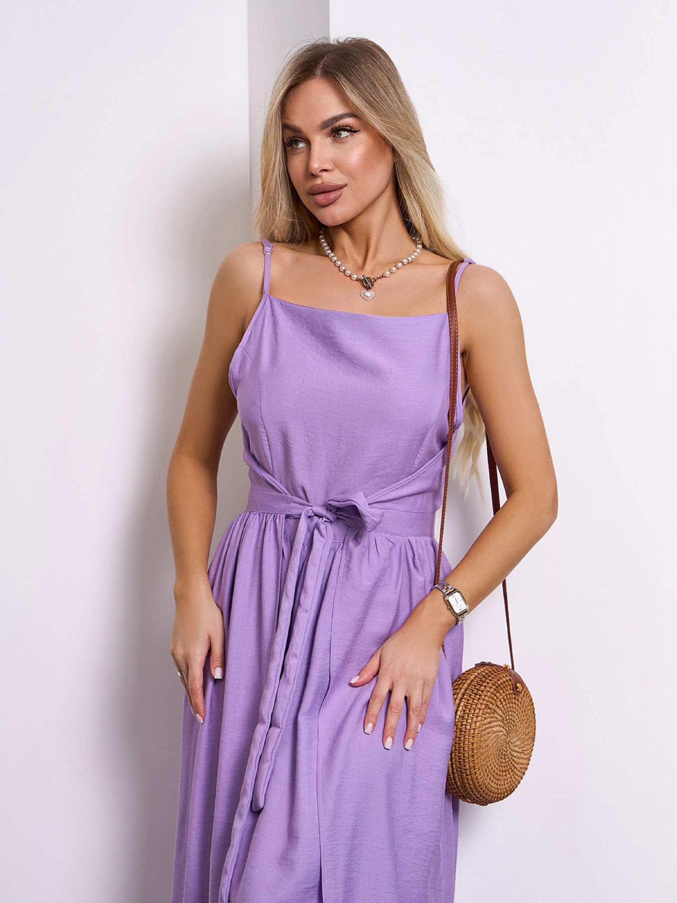 Сарафан ISSA Plus модель 15145_сиреневый Сарафан ISSA Plus модель 15145_сиреневый Фото