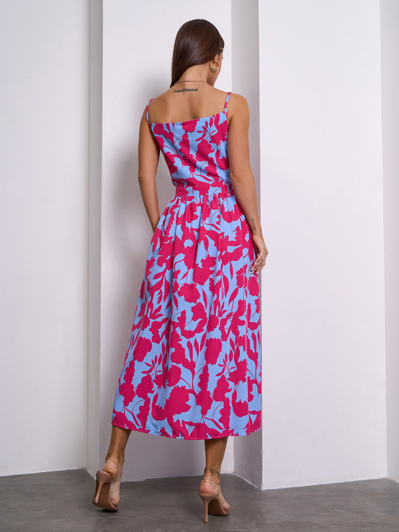 Сарафан ISSA Plus модель 15146_мультиколор Сарафан ISSA Plus модель 15146_мультиколор Фото