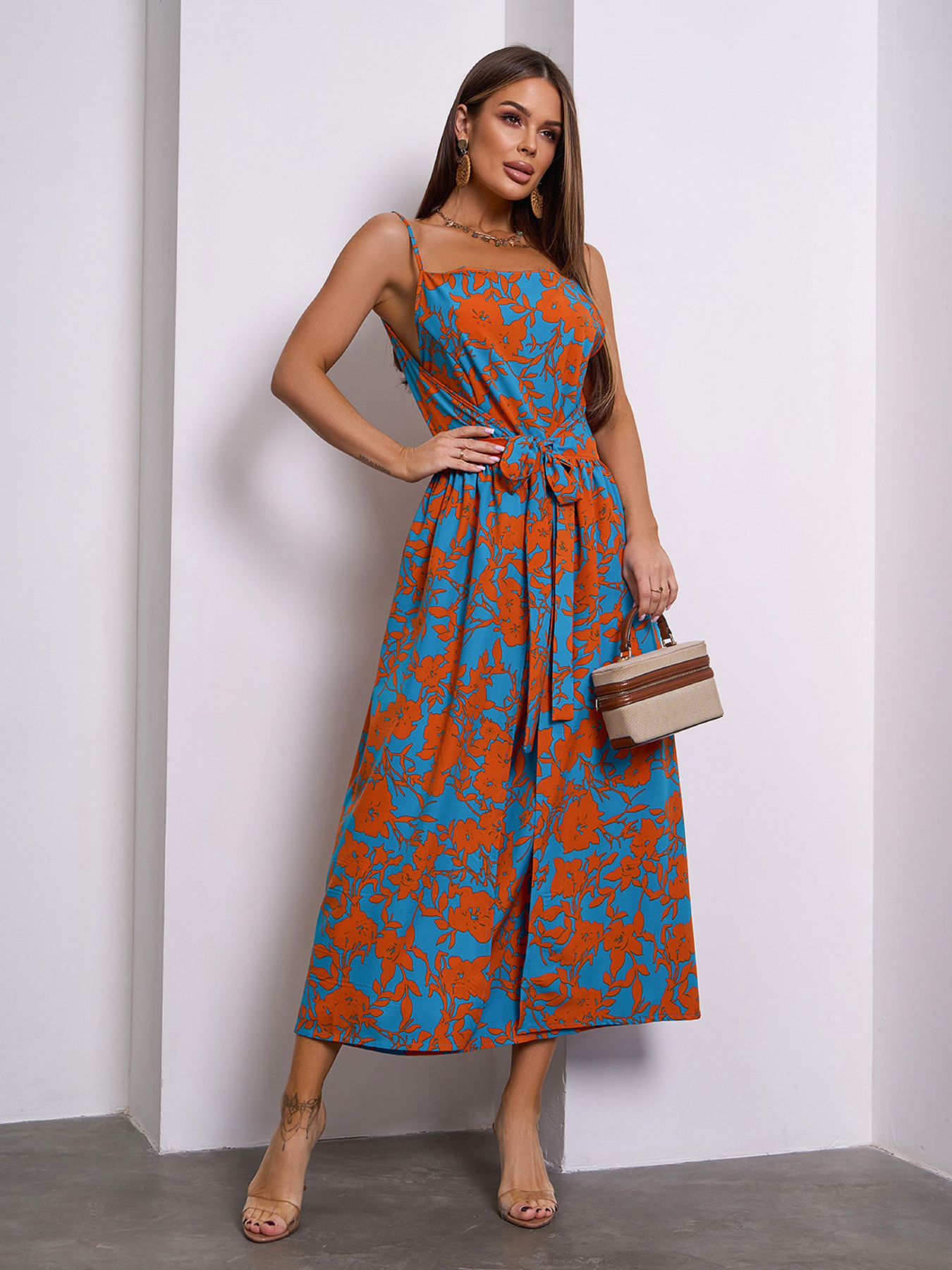 Сарафан ISSA Plus модель 15147_мультиколор Фото