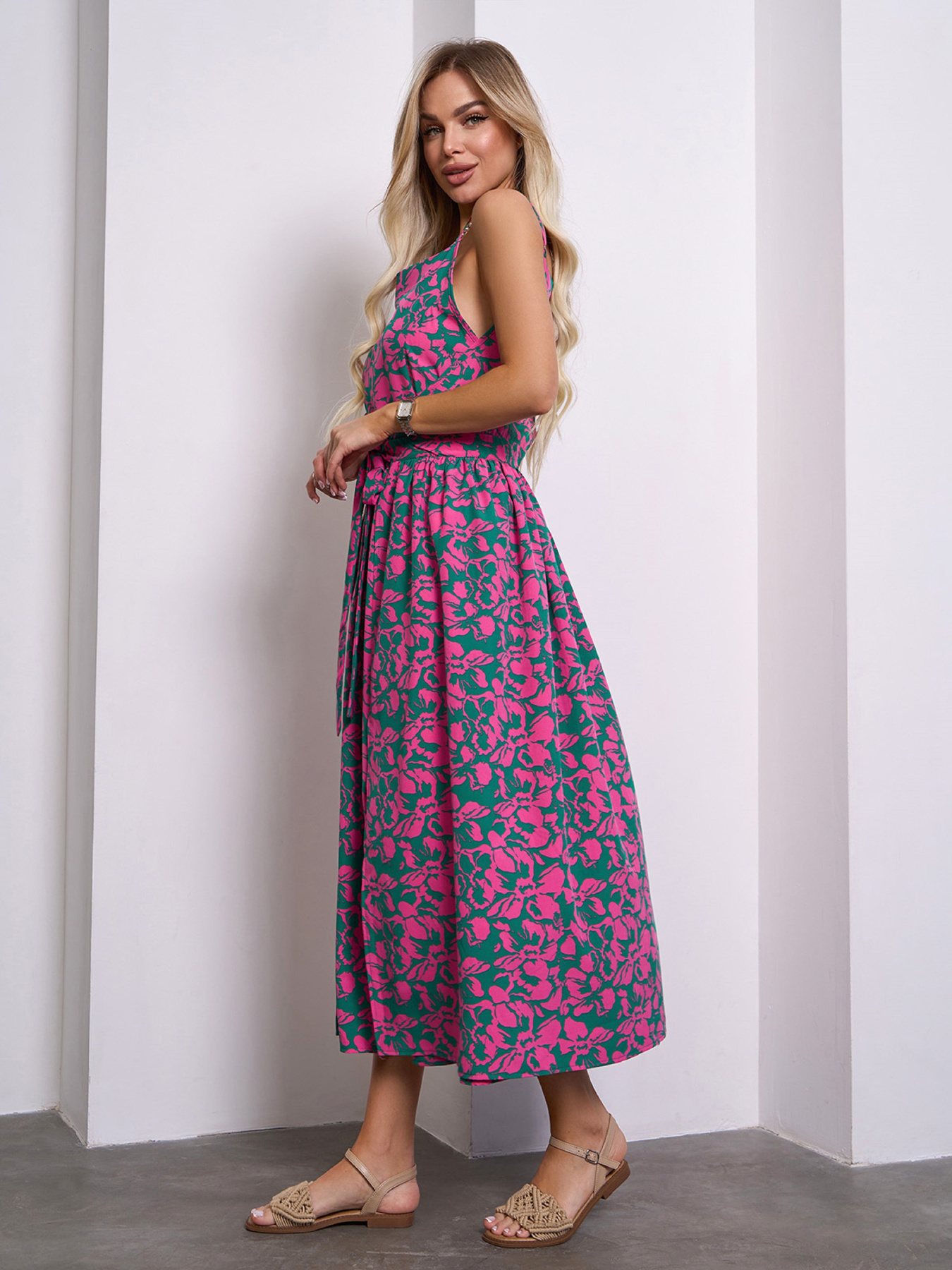 Сарафан ISSA Plus модель 15148_зеленый Фото