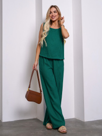 Повседневный костюм ISSA Plus модель 15149_зеленый Фото