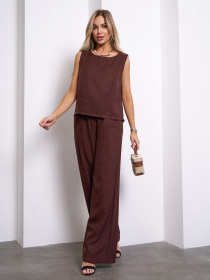 Костюм ISSA Plus модель 15149_темно-коричневый Фото