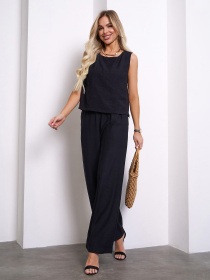 Повседневный костюм ISSA Plus модель 15150_черный Фото