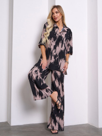 Повседневный костюм ISSA Plus модель 15152_коричневый Фото