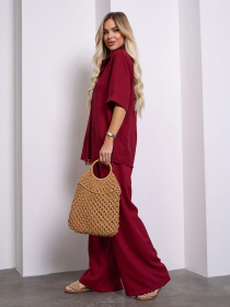 Костюм ISSA Plus модель 15154_бордовый Фото