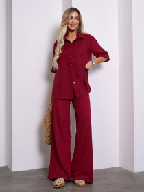 Костюм ISSA Plus модель 15154_бордовый Фото