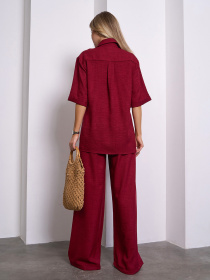 Повсякденний костюм ISSA Plus модель 15154_бордовый Фото