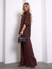 Костюм ISSA Plus модель 15154_темно-коричневый Фото