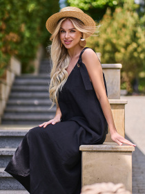 Сарафан ISSA Plus модель 15156_черный Сарафан ISSA Plus модель 15156_черный Фото