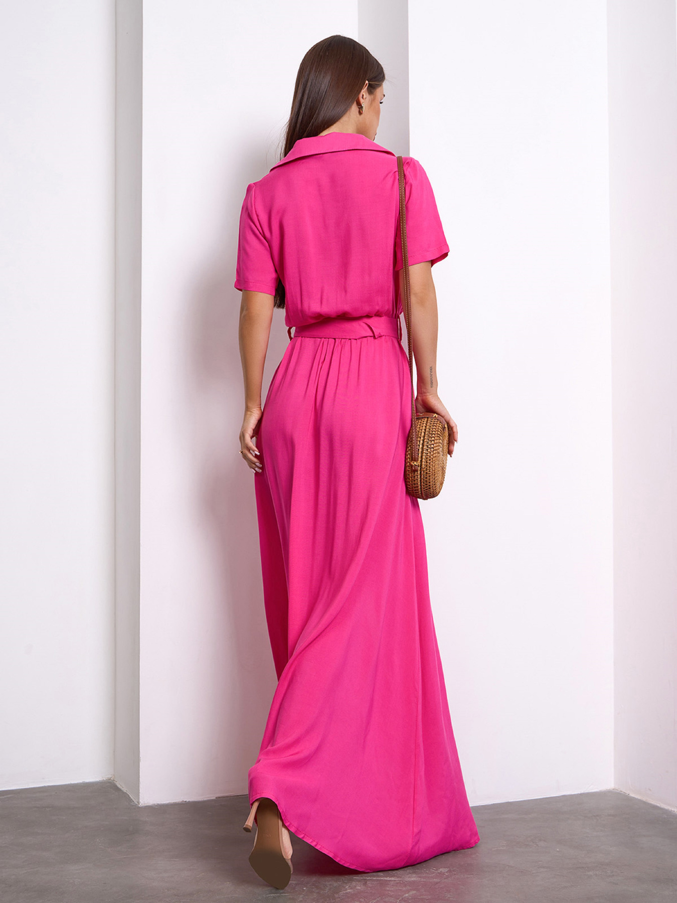 Платье макси ISSA Plus модель 15157_малиновый Фото